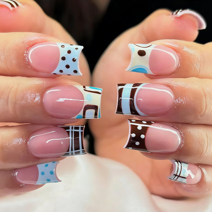 Decorative Long Press-On Nail Art Tips Kalsten