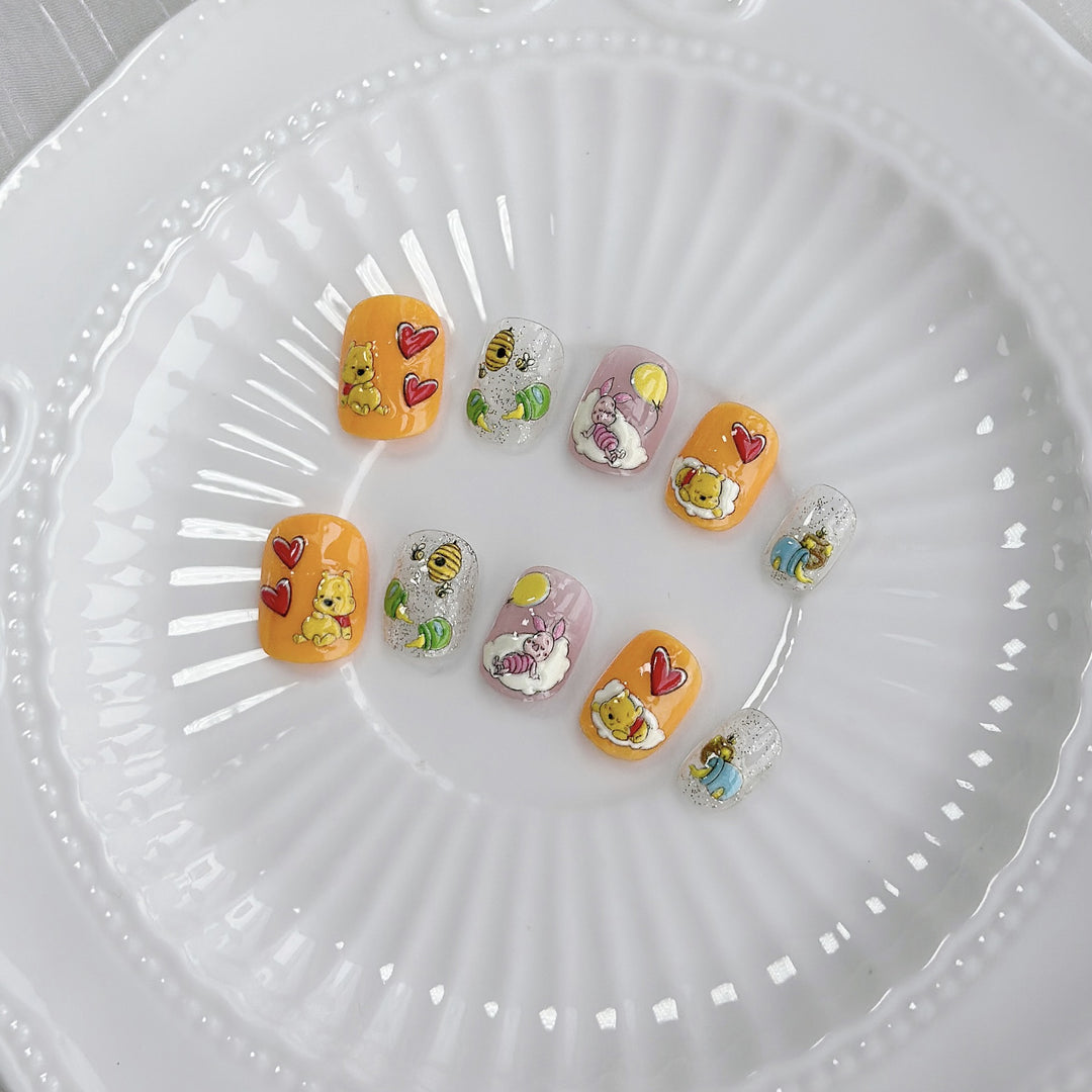 Character-Themed Press-On Nail Art Set