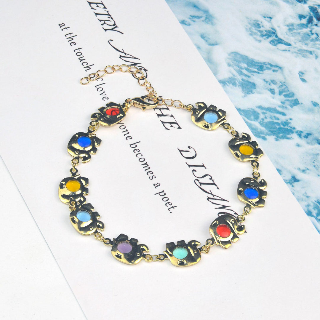 Colorful Eye Charm Statement Necklace Kalsten