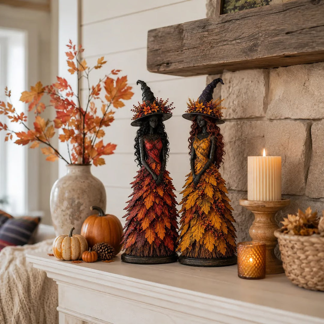 Enchanting Leafy Witch Figurine Kalsten