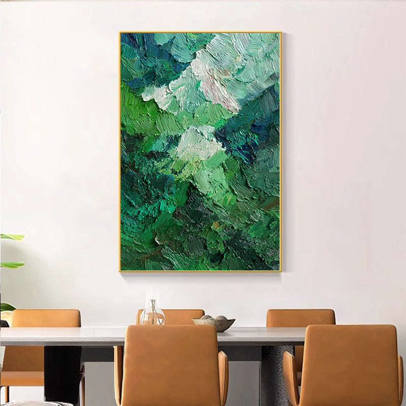 Textured Mountain Landscape Oil Painting
