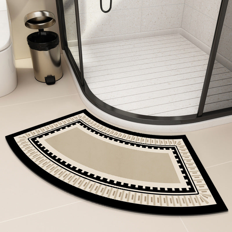 Curved Water-Absorbent Bathroom Mat