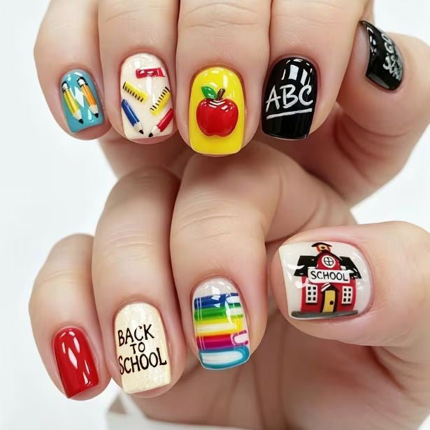 Creative Back-to-School Nail Art Set Kalsten