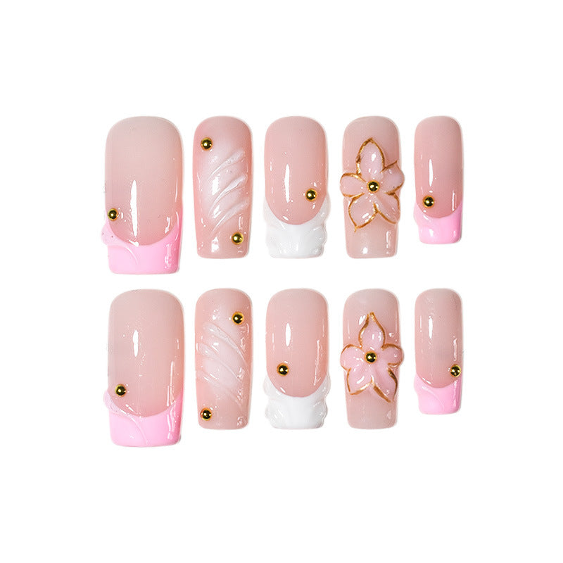 Luxurious Floral Design Nail Art Extensions Kalsten