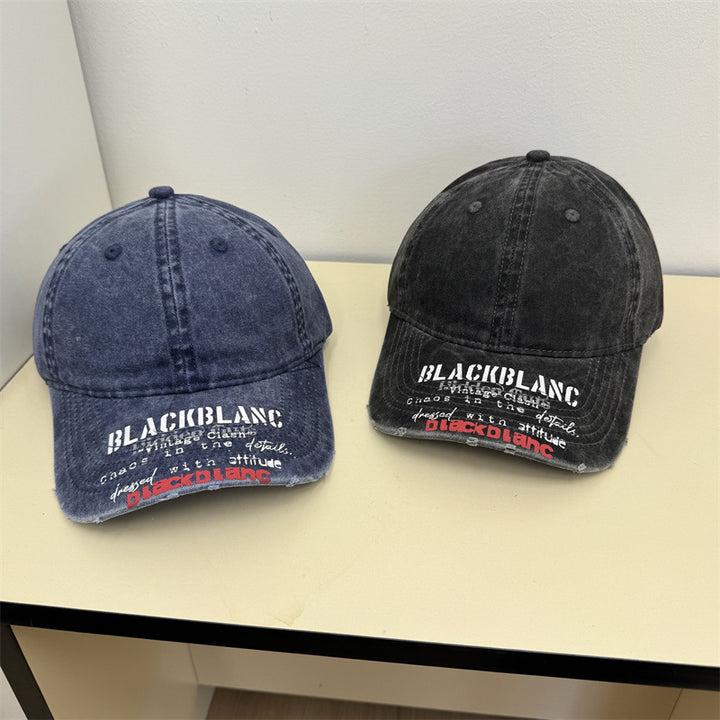 Men's Distressed Graphic Denim Cap Kalsten