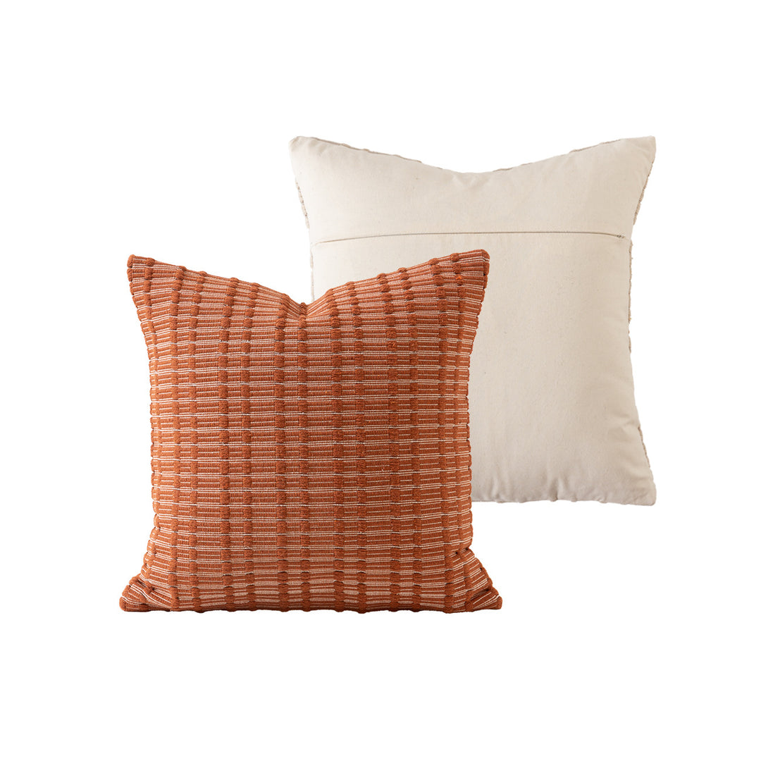 Cotton cushion duo with handwoven texture and hidden zipper Kalsten