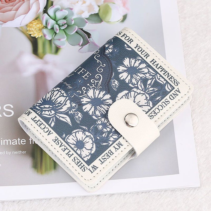 Floral Design Compact Wallet Kalsten