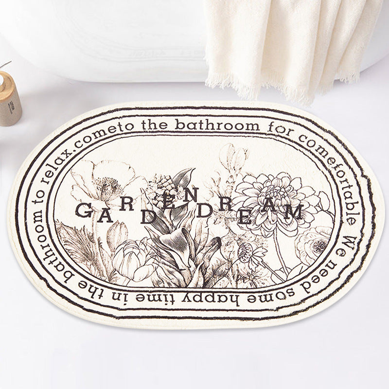 Decorative Botanical Bathroom Mat