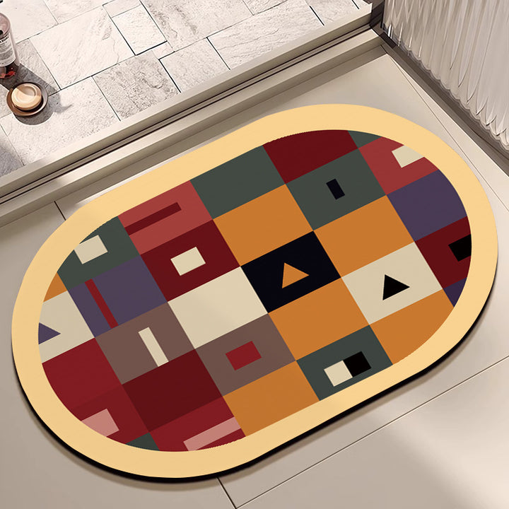 Geometric Pattern Bath Mat Kalsten