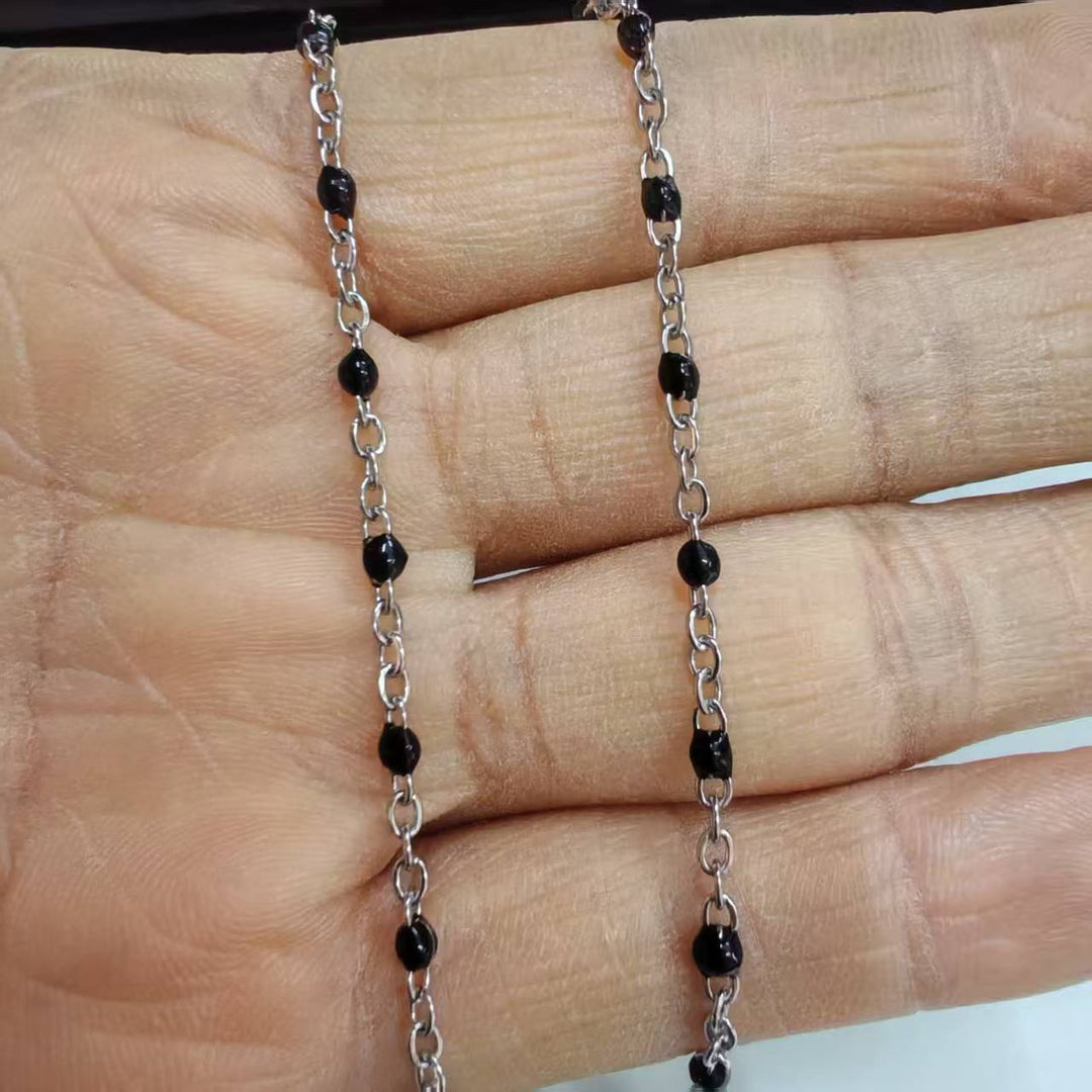 Delicate Beaded Chain Necklace Kalsten