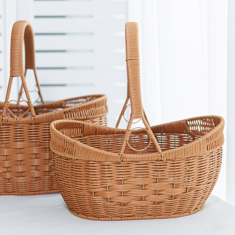 Woven Rattan Utility Basket Kalsten