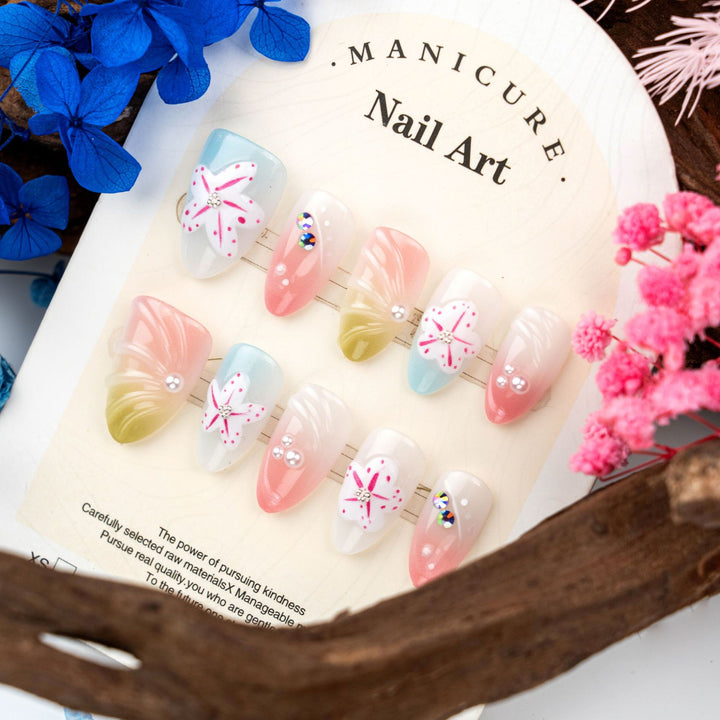 Floral Art Press-On Nail Design Set