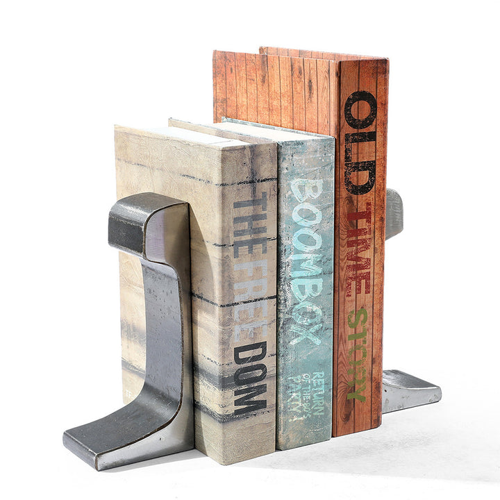 Modern Steel Bookends