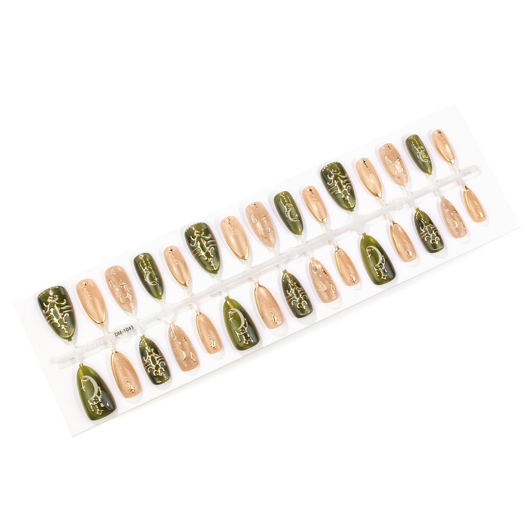Celestial Themed Press-On Nail Art Set Kalsten