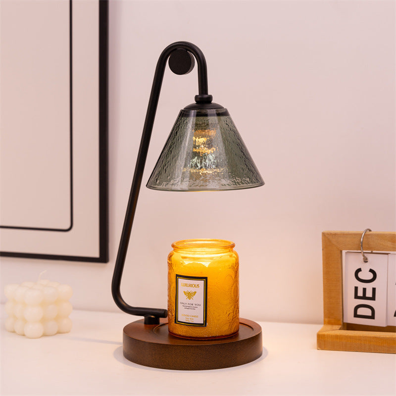 Industrial-Style Glass Table Lamp
