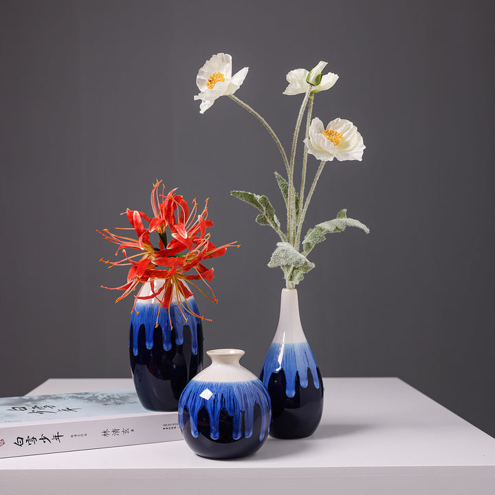 Artistic Glazed Ceramic Teardrop Vase