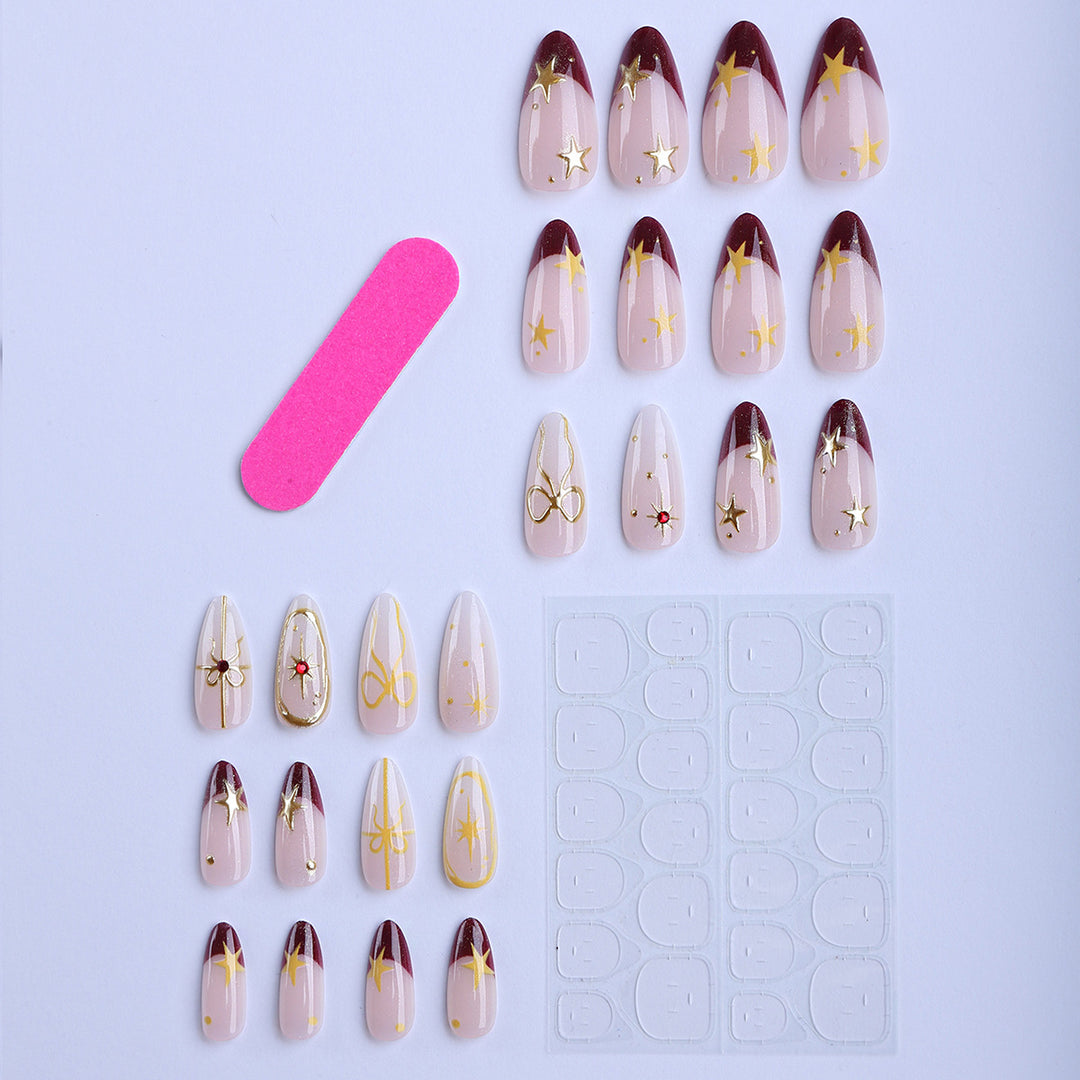 Luxury artificial fingernails with glamorous embellishments Kalsten