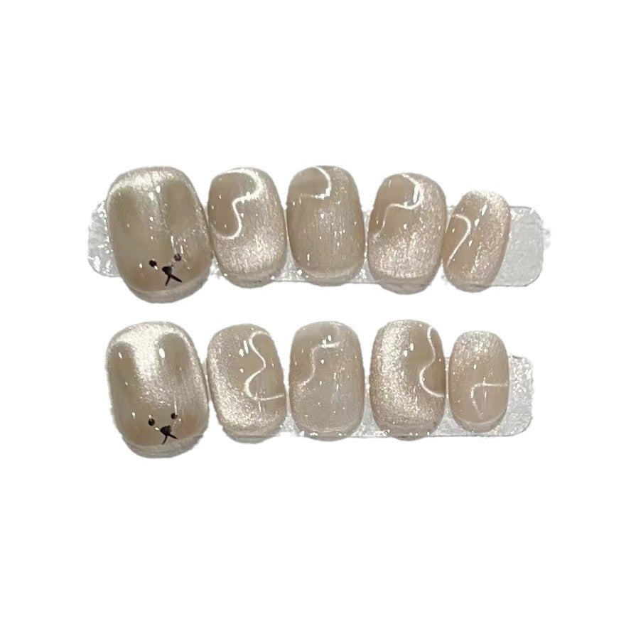 Playful Animal-Themed Press-On Nail Set Kalsten
