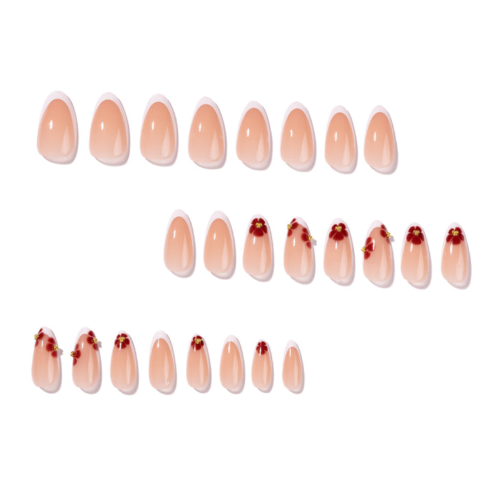 Artistic stiletto nails with luxurious floral design Kalsten