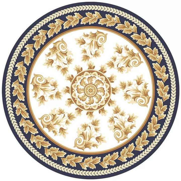 Circular Vintage Floral Area Rug Kalsten