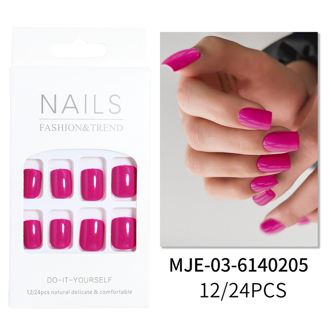 Glossy Press-On Nail Set with Elegant Design Kalsten