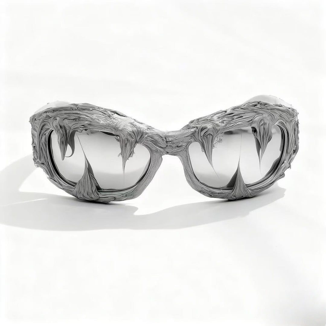 Women futuristic design sunglasses with unique textured surface Kalsten