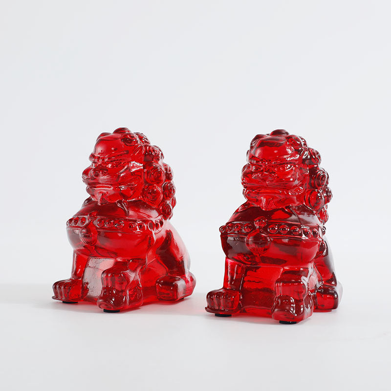 Decorative Glass Lion Figurines