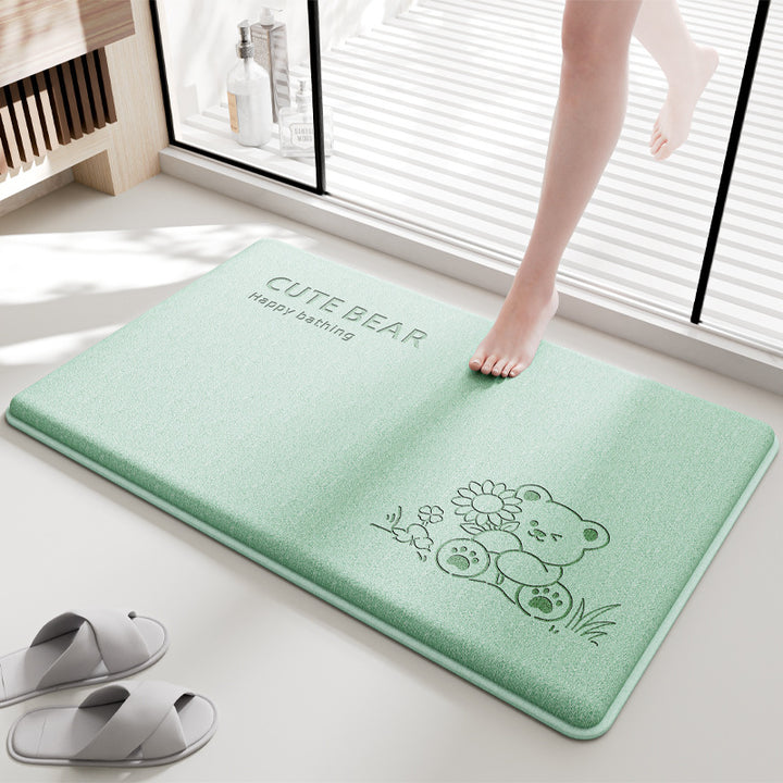 Cute Bear Design Bathroom Mat Kalsten