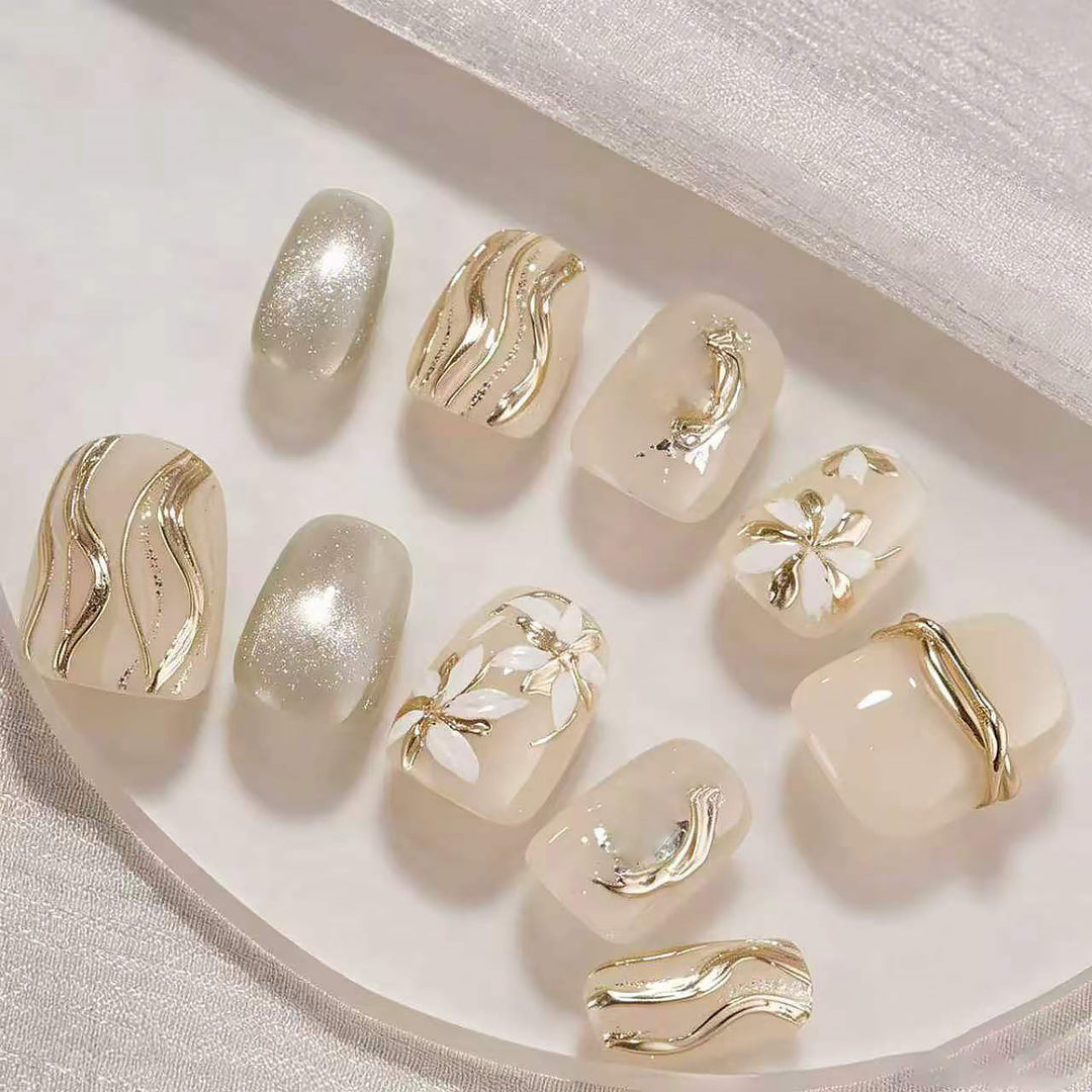 Elegant Decorative Press-On Nail Set Kalsten