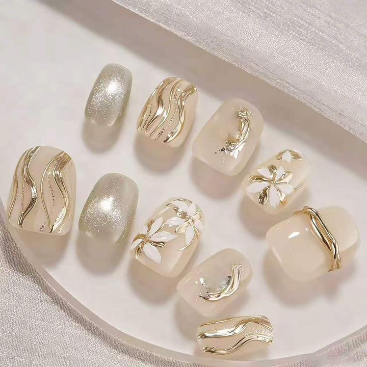 Elegant Decorative Press-On Nail Set Kalsten