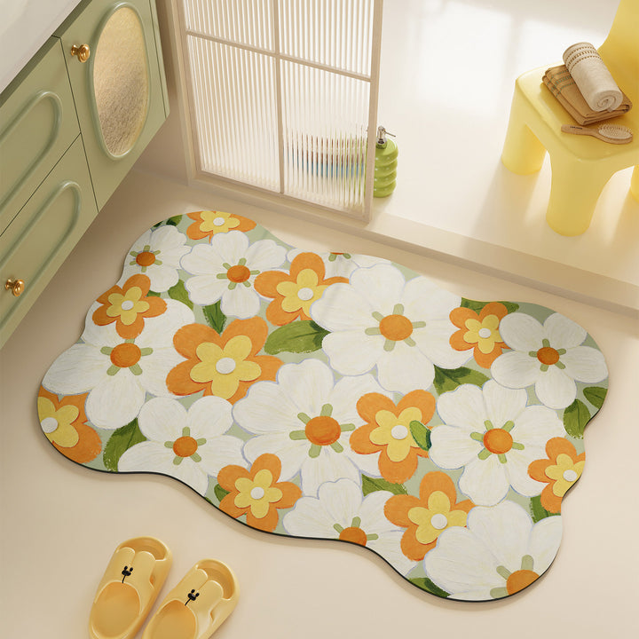 Floral Patchwork Bath Mat Kalsten