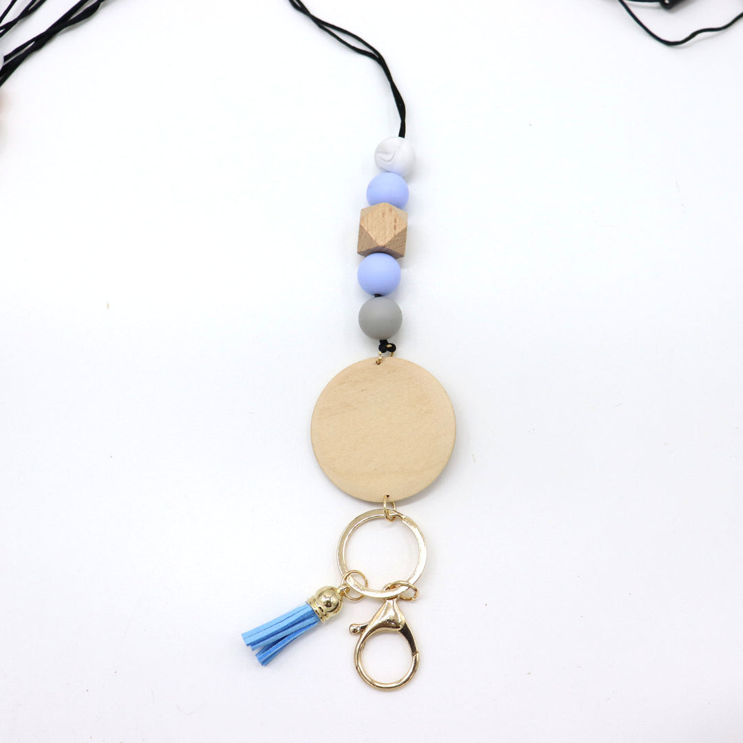 Beaded Keychain Lanyard with Decorative Tassel Kalsten
