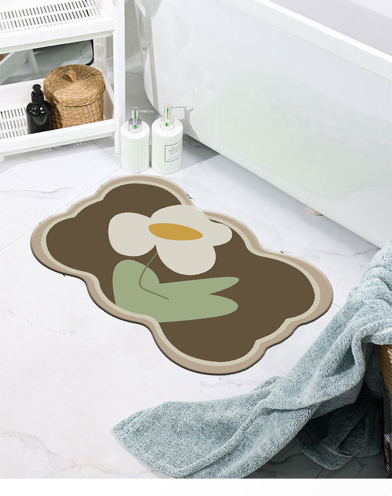 Floral Decorative Bath Mat Kalsten
