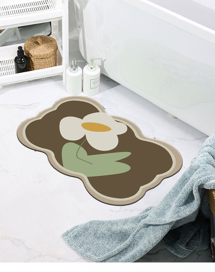 Floral Decorative Bath Mat Kalsten