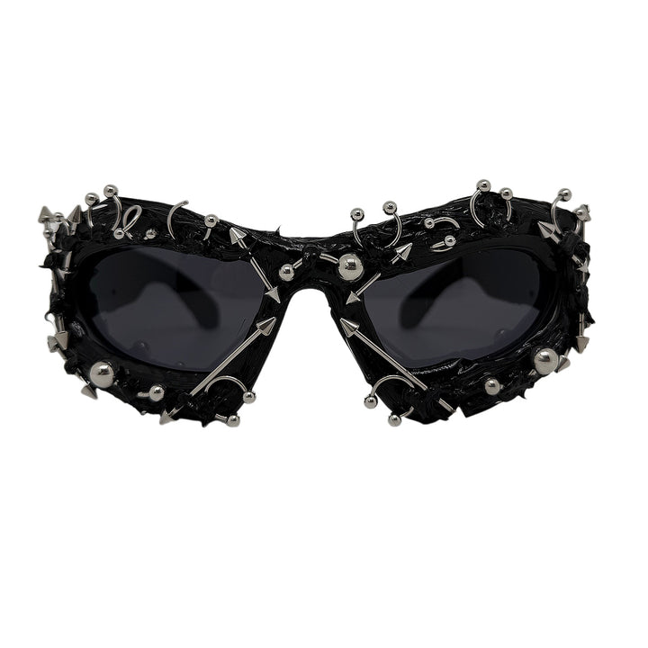Ladies fashionable sports sunglasses with pointed details Kalsten