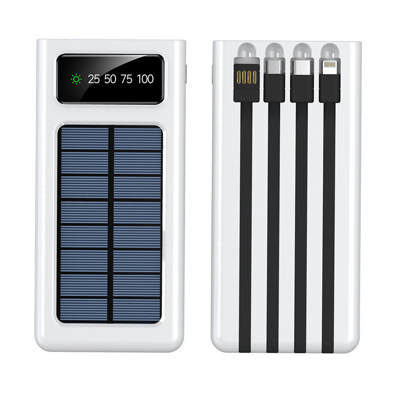 Portable solar power bank with multifunctional charging cable and digital display Kalsten