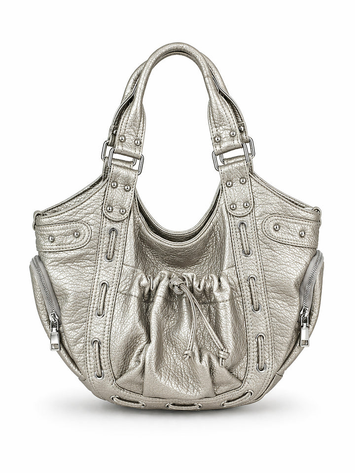 Casual Multi-Pocket Hobo Bag