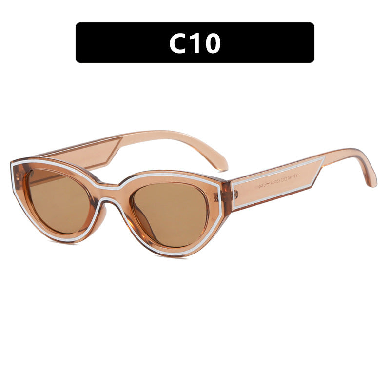 Women Cat-Eye Sunglasses with sturdy transparent frame and protective UV filter Kalsten