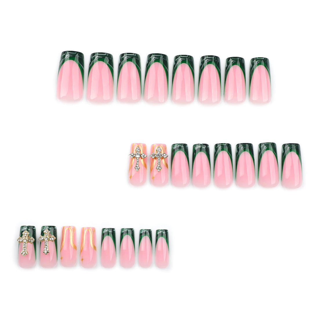 Artful Nail Extensions with Luxurious Decorative Design Kalsten