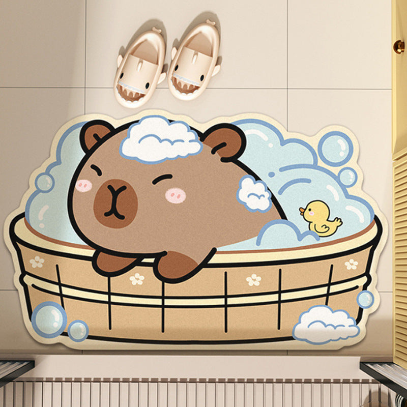 Cute Cartoon Character Bath Mat Decor
