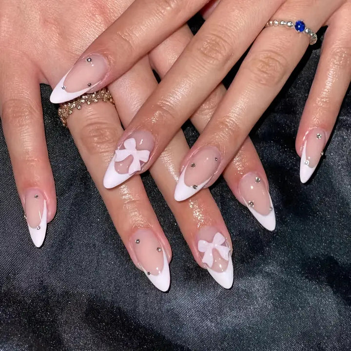 Artificial nail tips with elegant tips and floral design Kalsten