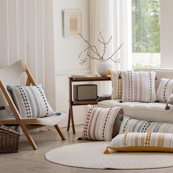 Decorative Pom Pom Accent Pillow