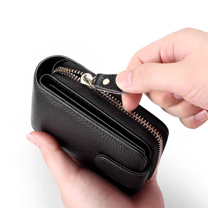 Multi-Compartment Zippered Wallet