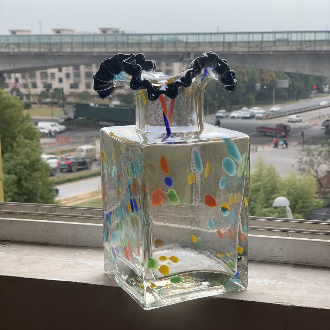 Decorative Ruffled-Top Square Wax Candle Kalsten
