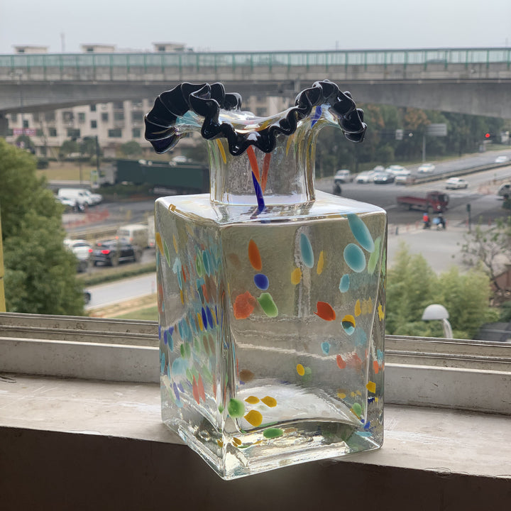 Decorative Ruffled-Top Square Wax Candle Kalsten