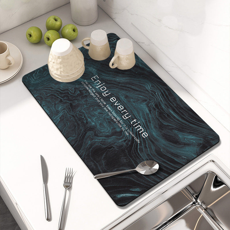 Elegant Marble Print Table Mat