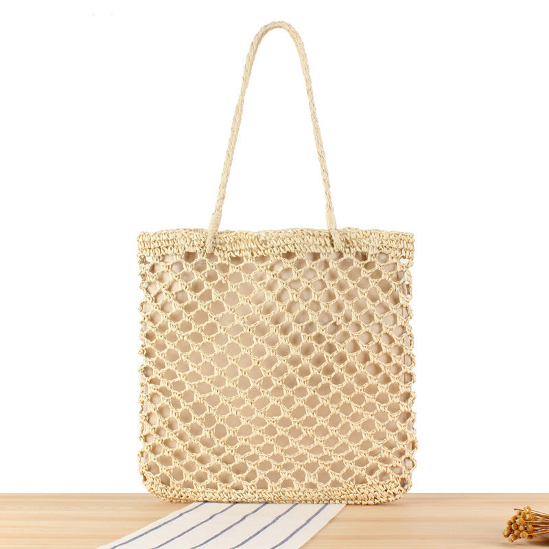 Shopping bag made of handwoven natural material with airy design Kalsten