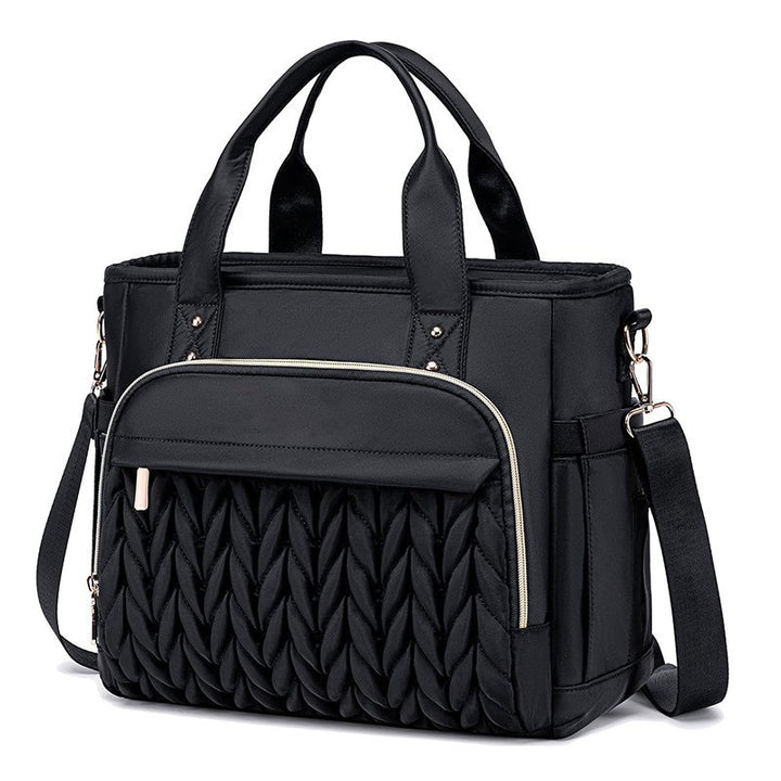 Elegant and Spacious Shoulder Bag with Woven Design Kalsten