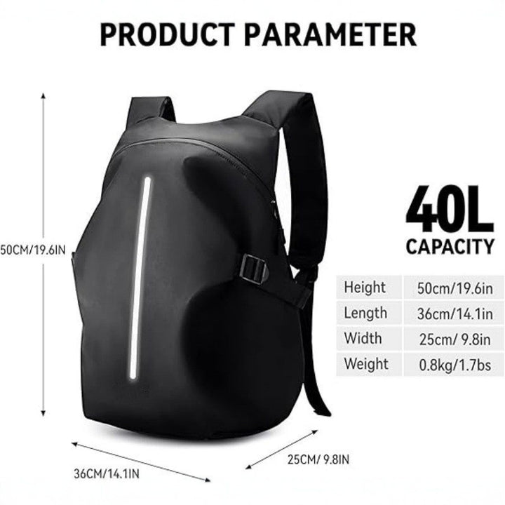 Multifunctional Motorcycle Backpack with Integrated Helmet Bag Kalsten