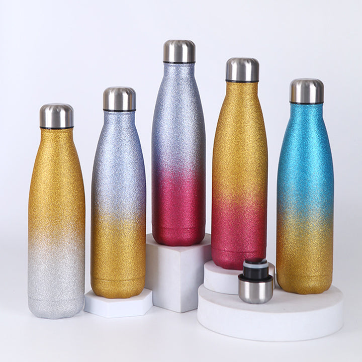 Ladies Insulated Water Bottle with Elegant Glitter Surface Kalsten